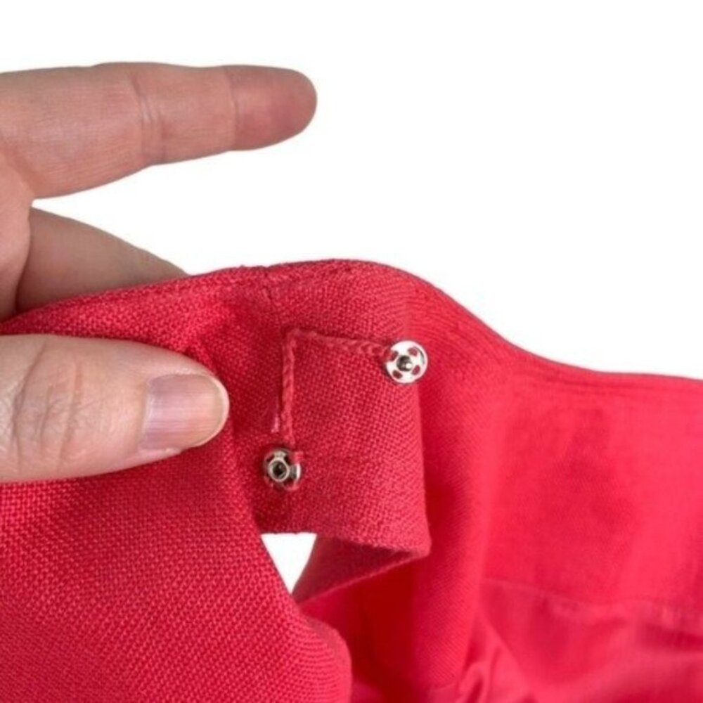 Talbots Irish Linen Hot Pink Dress Fit and Flare - Picture 4 of 7